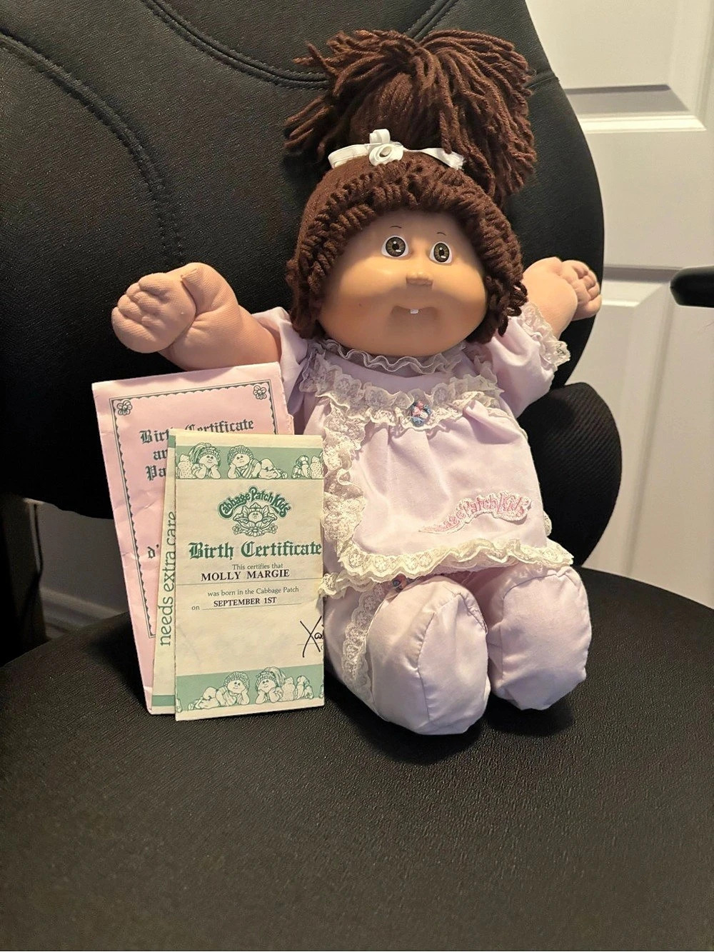 Cabbage Patch Doll and Birth Certificate